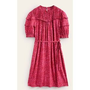 Boden‎ Yoke Jersey Mini Dress Gin Fizz Abstract Vine Size 12R